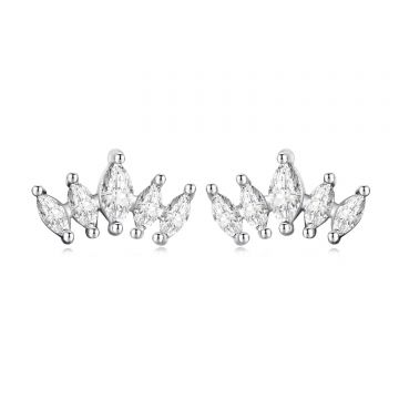 Cercei din argint Crystal Crown