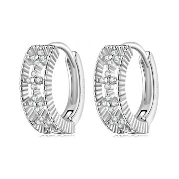 Cercei din argint Glam Studded Circles