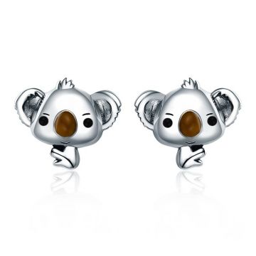 Cercei din argint Little Koala