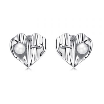 Cercei din argint Silver Pinned Pearl