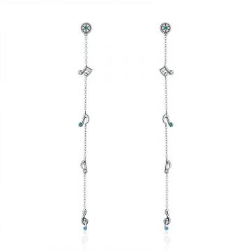 Cercei din argint Sparkling Music Notes