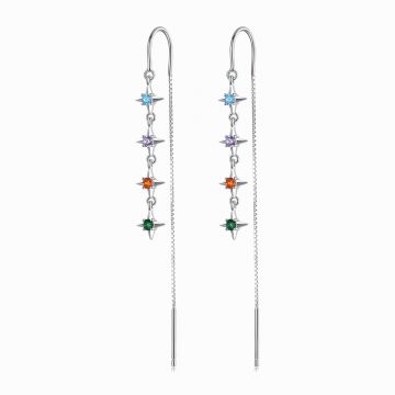 Cercei din argint Stars Colors