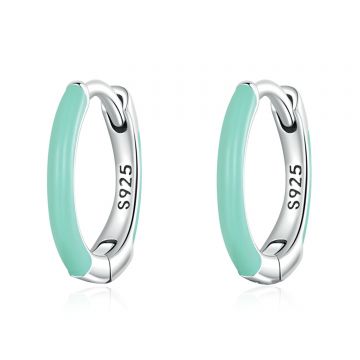 Cercei din argint Turquoise Email