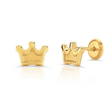 Cercei din aur 14K pentru copii Crowns