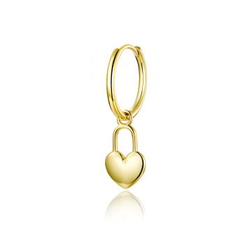 CERCEL din argint Golden Heart