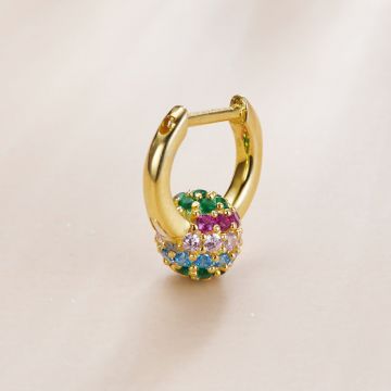 CERCEL din argint Golden Rainbow Bead