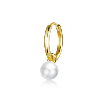 CERCEL din argint Hanging Pearl Golden