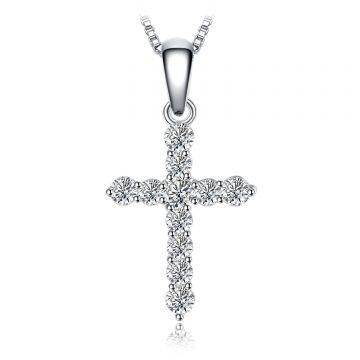 Colier din argint Crystal Cross