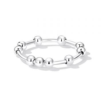 Inel din argint Silver Beads