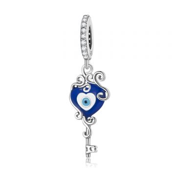 Talisman din argint Blue Eyed Key