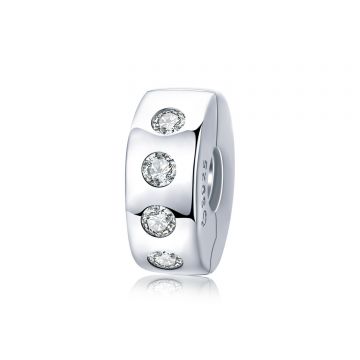 Talisman din argint cu clips Silver Crystals