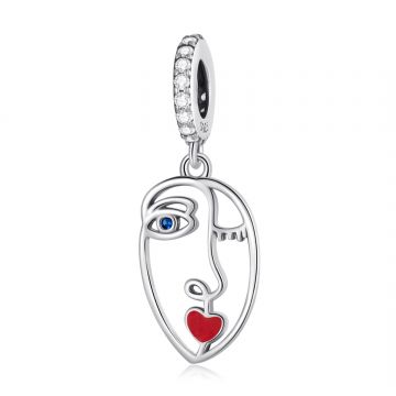 Talisman din argint Face Frame