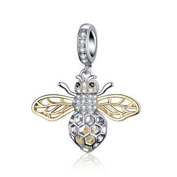 Talisman din argint Flying Bee