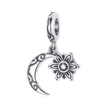 Talisman din argint Moon and Sun Pendant