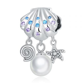 Talisman din argint Shell with Pearl
