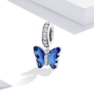 Talisman din argint Zircon Butterfly