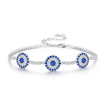 Bratara din argint Shiny Blue Eye