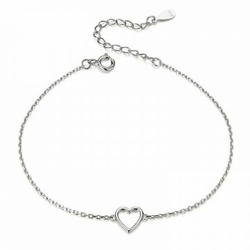 Bratara din argint Simple Empty Heart