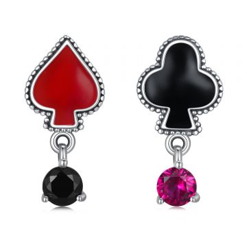 Cercei din argint Clubs and Diamonds Crystal