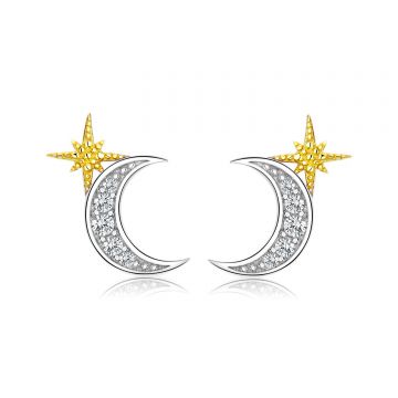 Cercei din argint Little Half Moon