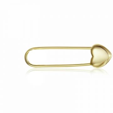 CERCEL din argint Golden Safety Heart