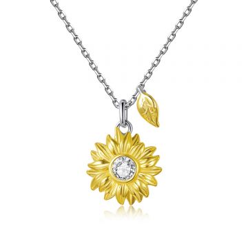 Colier din argint Amazing Sunflower