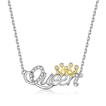 Colier din argint Queen and Crown