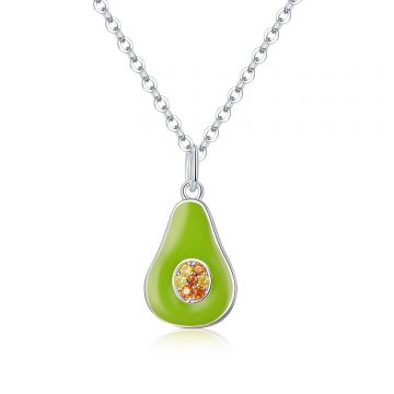 Colier din argint Sparkling Avocado