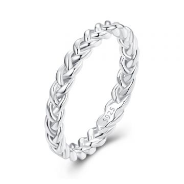 Inel din argint Simple Braided Rope