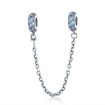 Talisman din argint cu Cristale Multicolore si lantisor