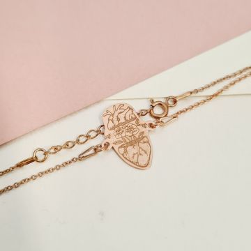 Bratara cu lantisor - Frumusetea Sufletului - Argint 925 placat cu Aur Roz 18K