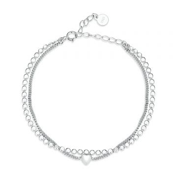 Bratara din argint Chains and Heart