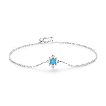 Bratara din argint Cross Blue Stone