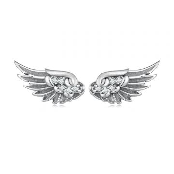 Cercei din argint Angel's Shiny Wings