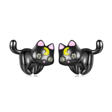 Cercei din argint Kitty Luna
