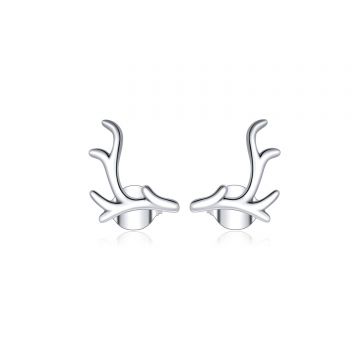 Cercei din argint Reindeer Horns