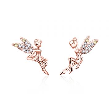 Cercei din argint Rose Glod Sweet Fairies