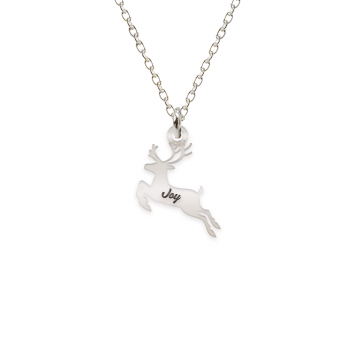 Deer - Colier personalizat ren si nume din argint 925