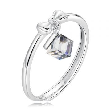 Inel reglabil din argint Glass Gift