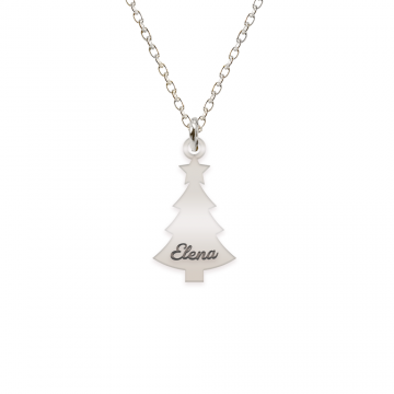 Magic Tree - Colier personalizat bradut si nume din argint 925
