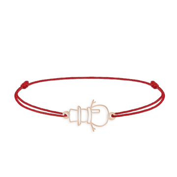 Olaf - Bratara snur om de zapada din argint 925 placat cu aur roz