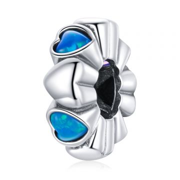Talisman din argint Blue Heart Stopper