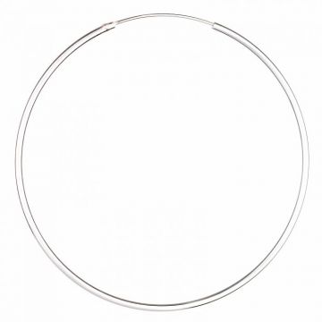 Cercei Creole mari din argint 925, cu sectiune rotunda si diametru de 5.5 cm