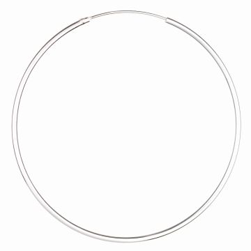Cercei Creole mari din argint 925, cu sectiune rotunda si diametru de 5.5 cm