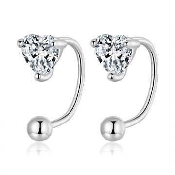 Cercei din argint Silver Sparkling Love