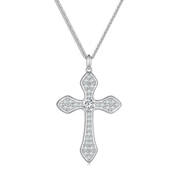Colier din argint Big Silver Cross