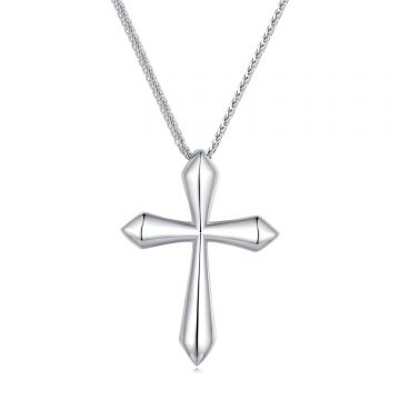 Colier din argint Big Simple Cross