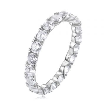Inel din argint Sparkling Crystal
