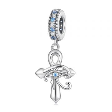 Talisman din argint Eye of Ra Cross