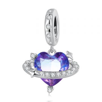 Talisman din argint Galaxy Heart